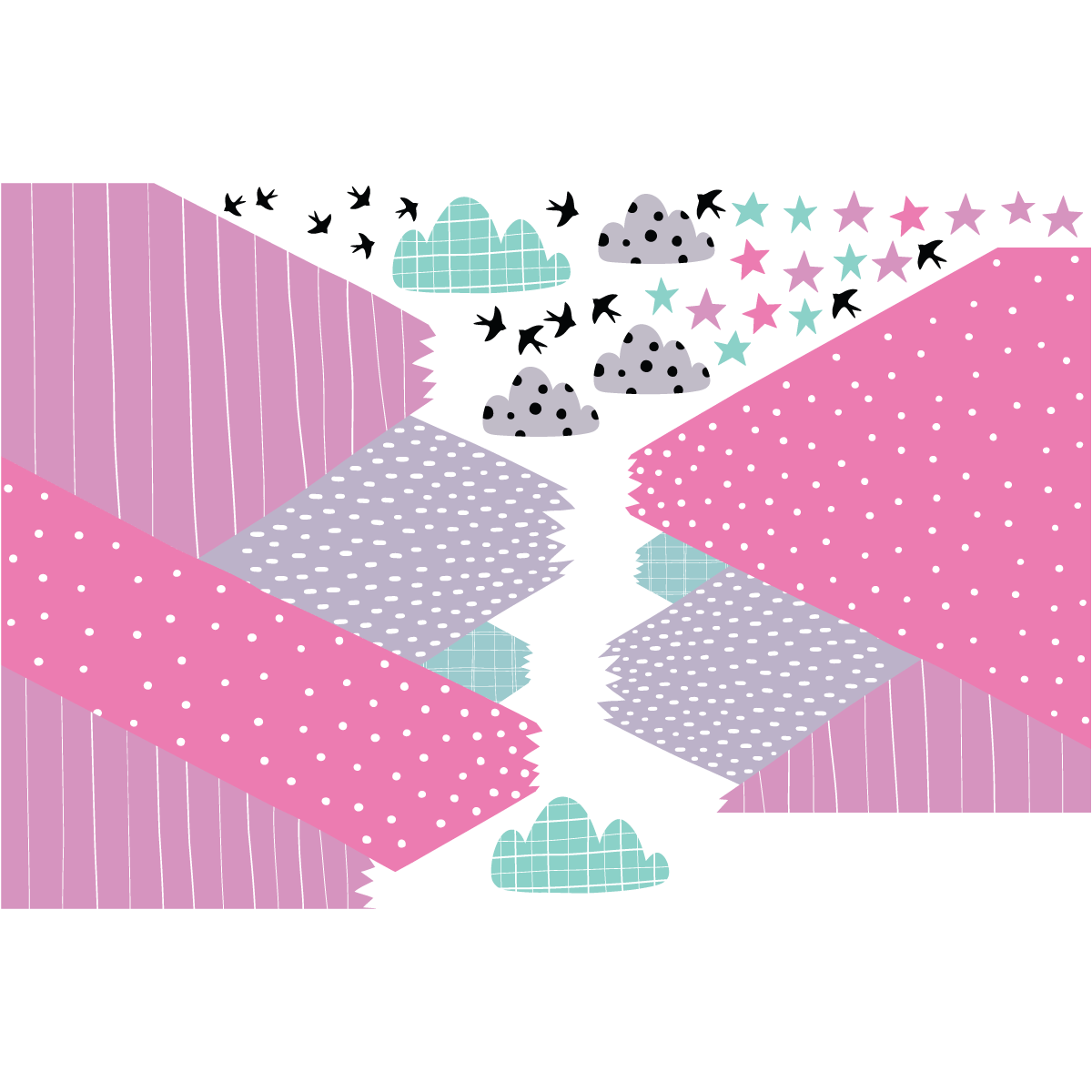 Adesivo bambino di montagna scandinavo unika - Sticker adesivo - adesivi murali - 120x180cm - 2