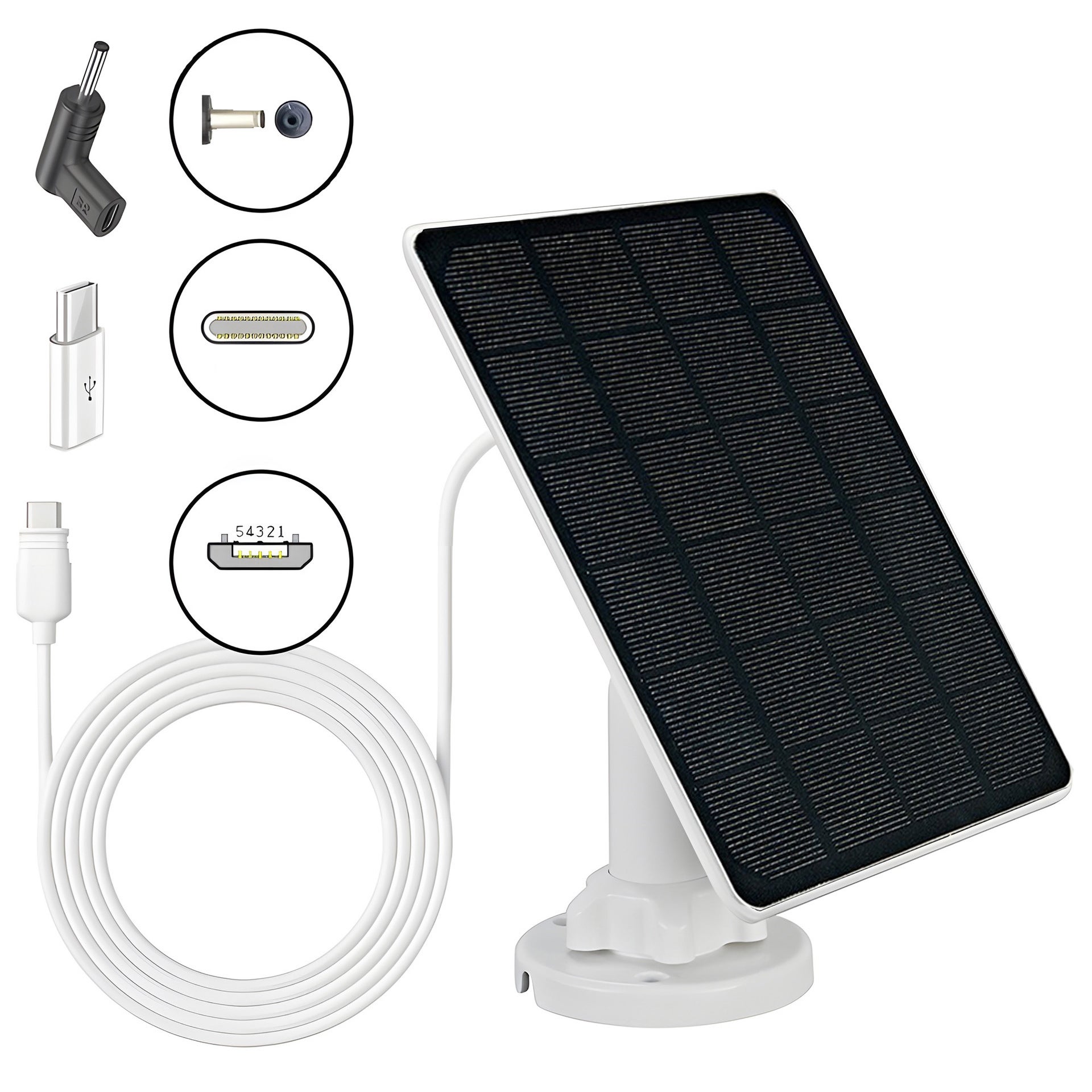 LOLLANDA Panneau solaire avec câble de charge, étanche, 3 W, Micro USB ...