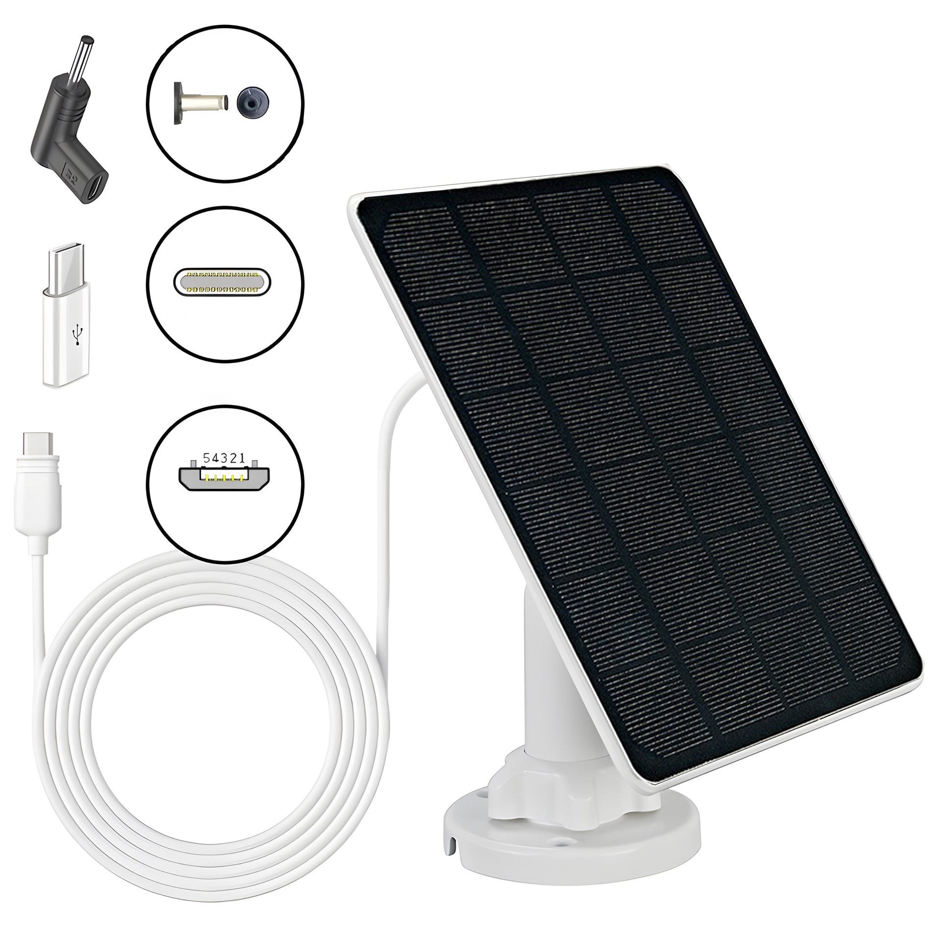 LOLLANDA Panneau solaire avec câble de charge, étanche, 3 W, Micro USB ...