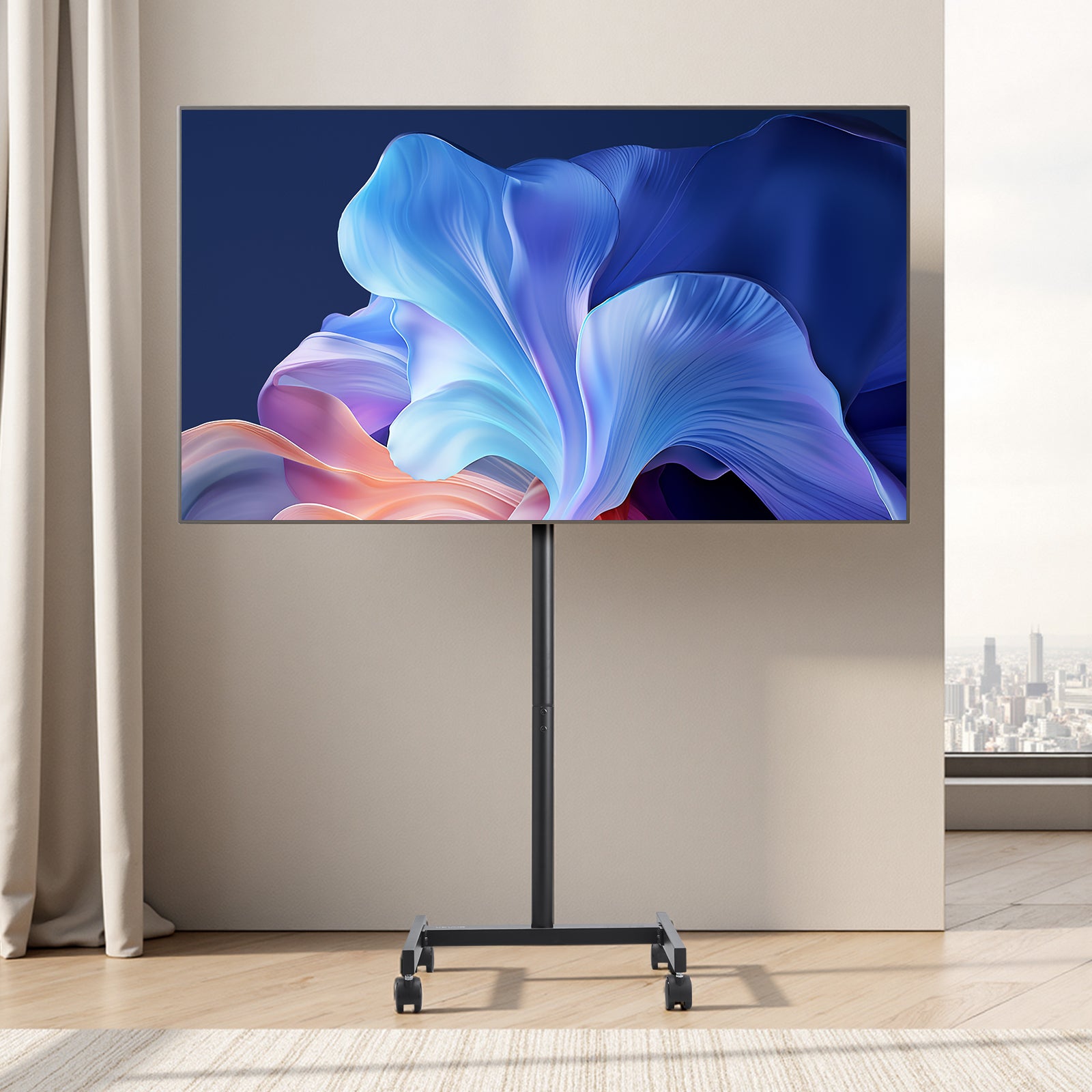 Support TV mobile,VEVOR pour téléviseurs LED/LCD/OLED 17 à 55 pouces,jusqu'à 20 kg,chariot TV roulant,support TV pour salon,bureau,extérieur - 8