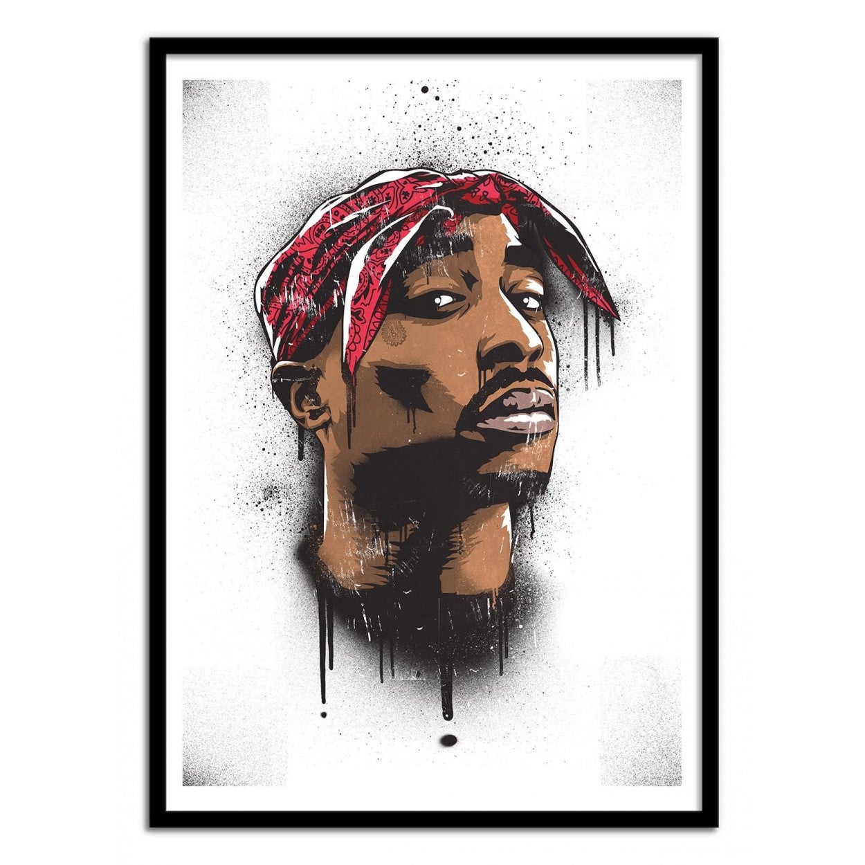 Affiche Tupac Shakur Dédicacée Encadrée A3 - Édition Limitée 1/999