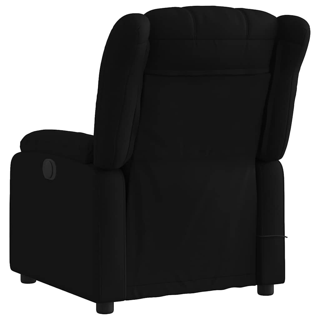 Fauteuil de massage inclinable en tissu noir - 5