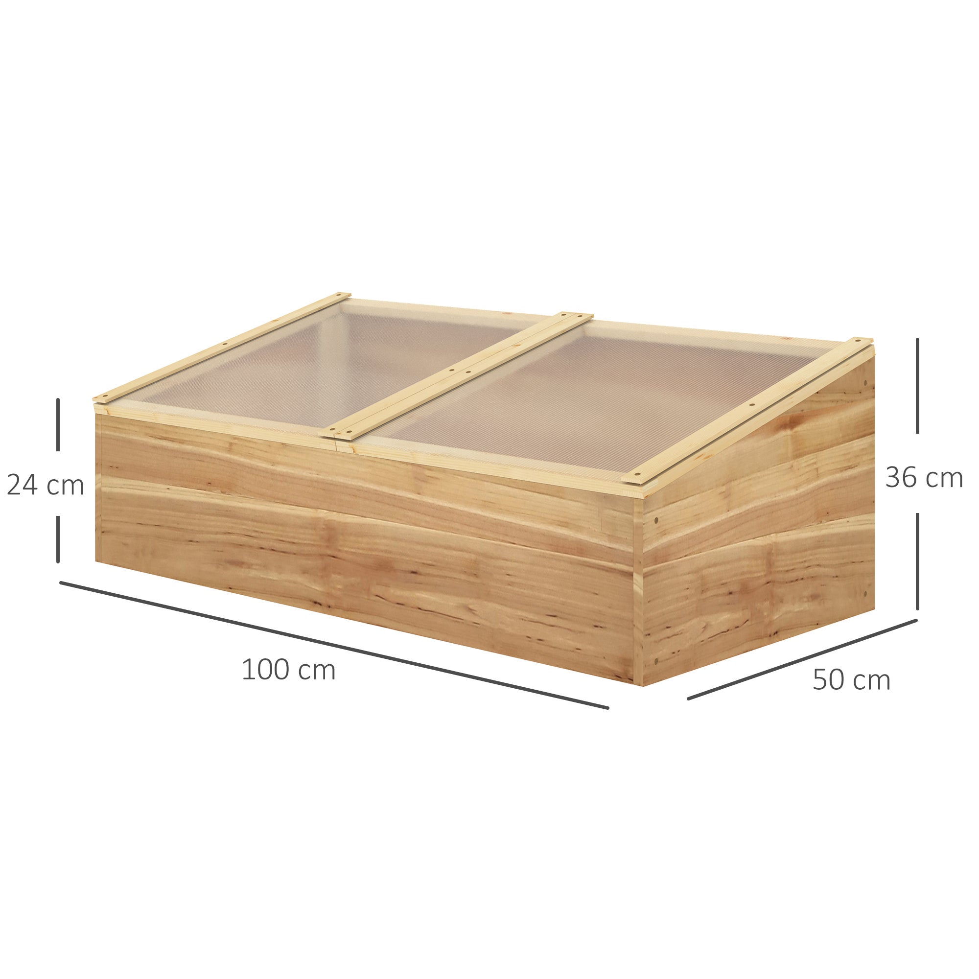 Mini Serre de Jardin Bois de sapin Outsunny - 3