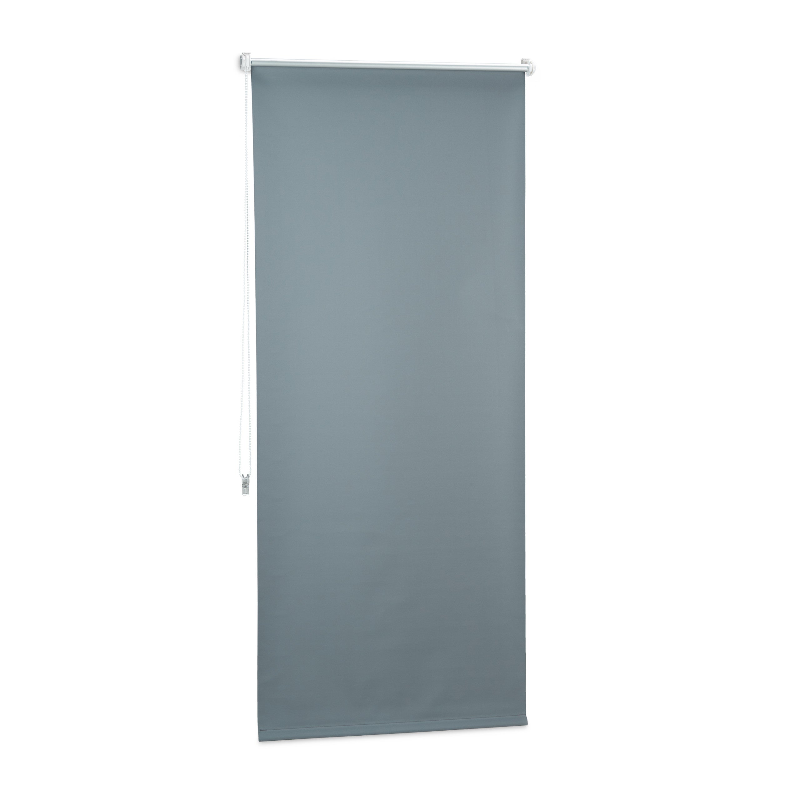 Tenda a Rullo Oscurante, Tenda Termica, Catenella Laterale, senza Fori, 70x165, Tessuto L:66, Grigio, Relaxdays - 9