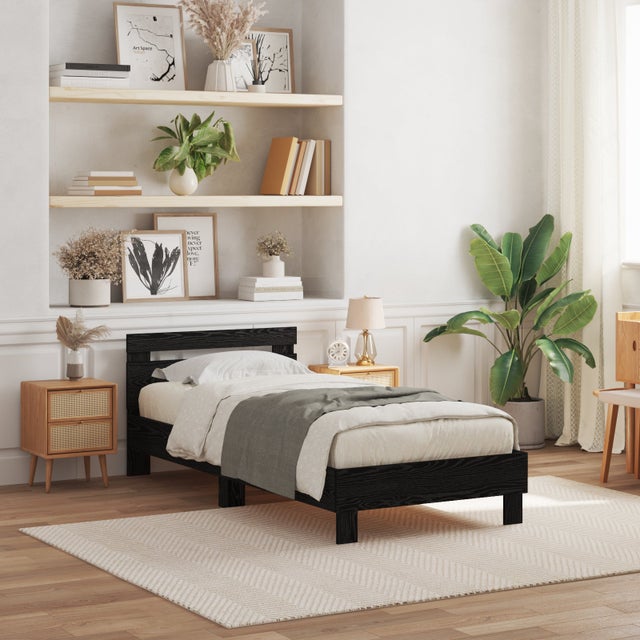 Letto Singolo Multifunzione 90x190 Cm | Con 2 Cassetti + Armadio Scorrevole | Mensole Laterali Regolabili | Struttura In MDF Bianco | Senza Materasso