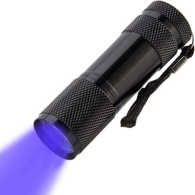 Miniaturowa latarka LED UV 395 nm – idealna do wykrywania plam moczu, ubrań, dywanów i chodników