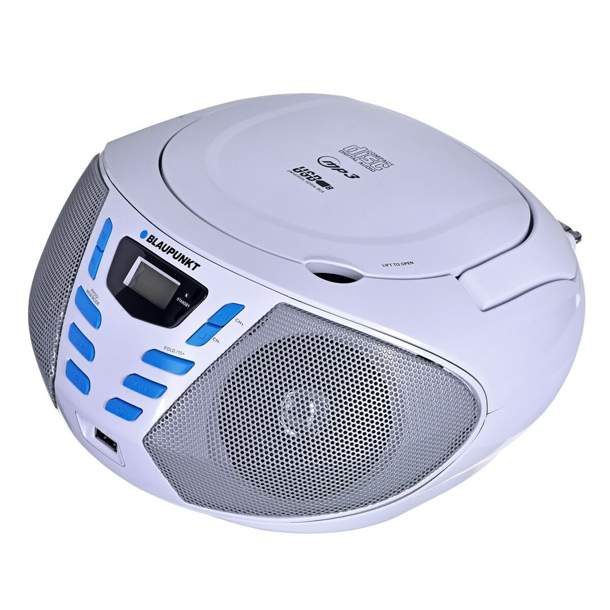 Boombox Blaupunkt PLL/FM/CD/mp3/USB BB7WH