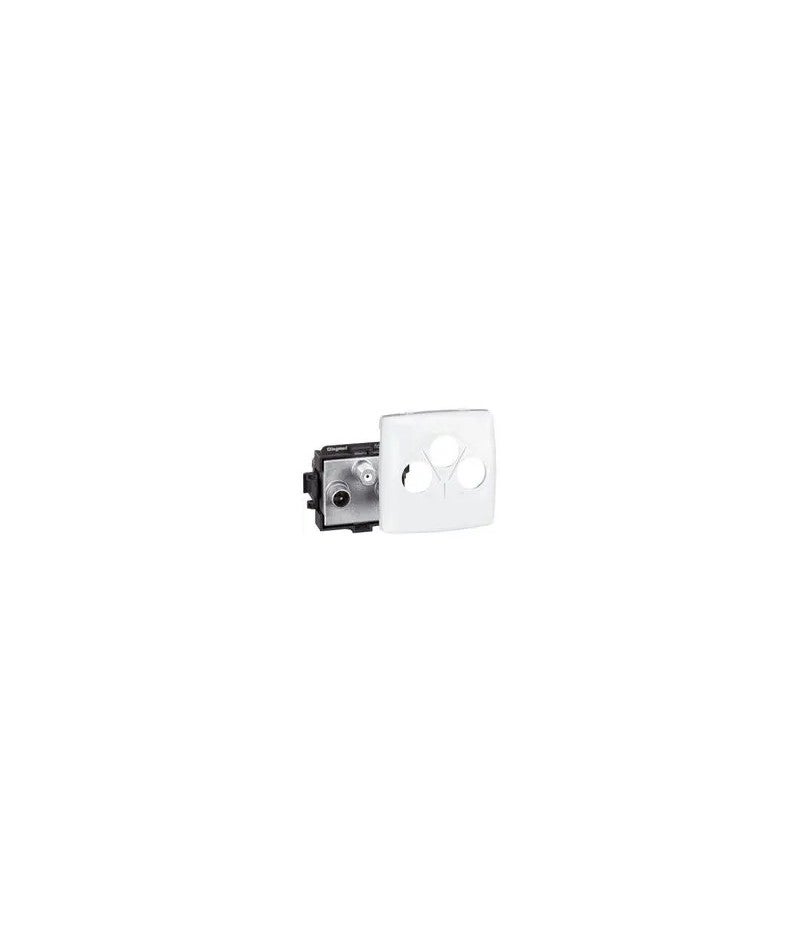 Prise Antenne TV Universelle EDISION TVT-100 Encastrée - 2 Sorties (TV + Radio) - Compatible TNT, Câble, FM, DAB+ - 6