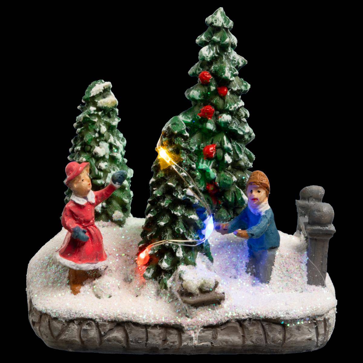 Village De Noël Boutiques De Noël 2 LED à Piles Feeric Lights