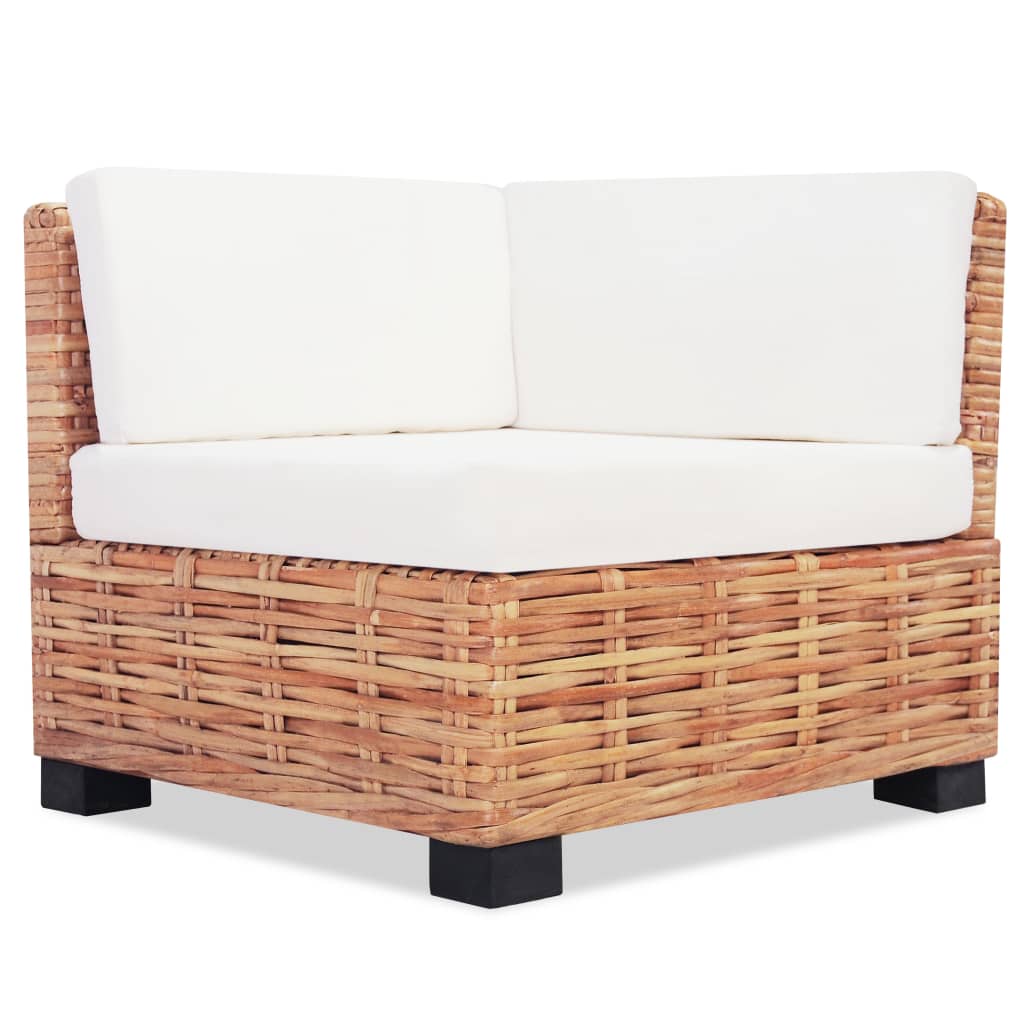 Maison Exclusive - Set Divano 16 pz in Rattan Naturale - 4