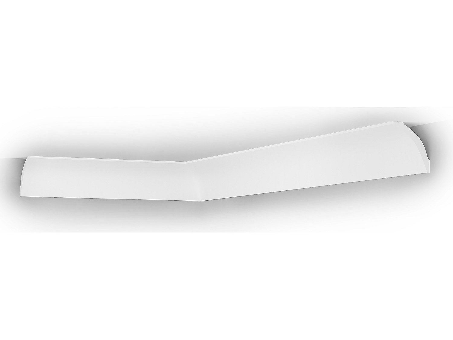 Lot de 3 corniches plafond en polystyrène L290 x l1.4 x H5 cm blanc - RENODA - 3