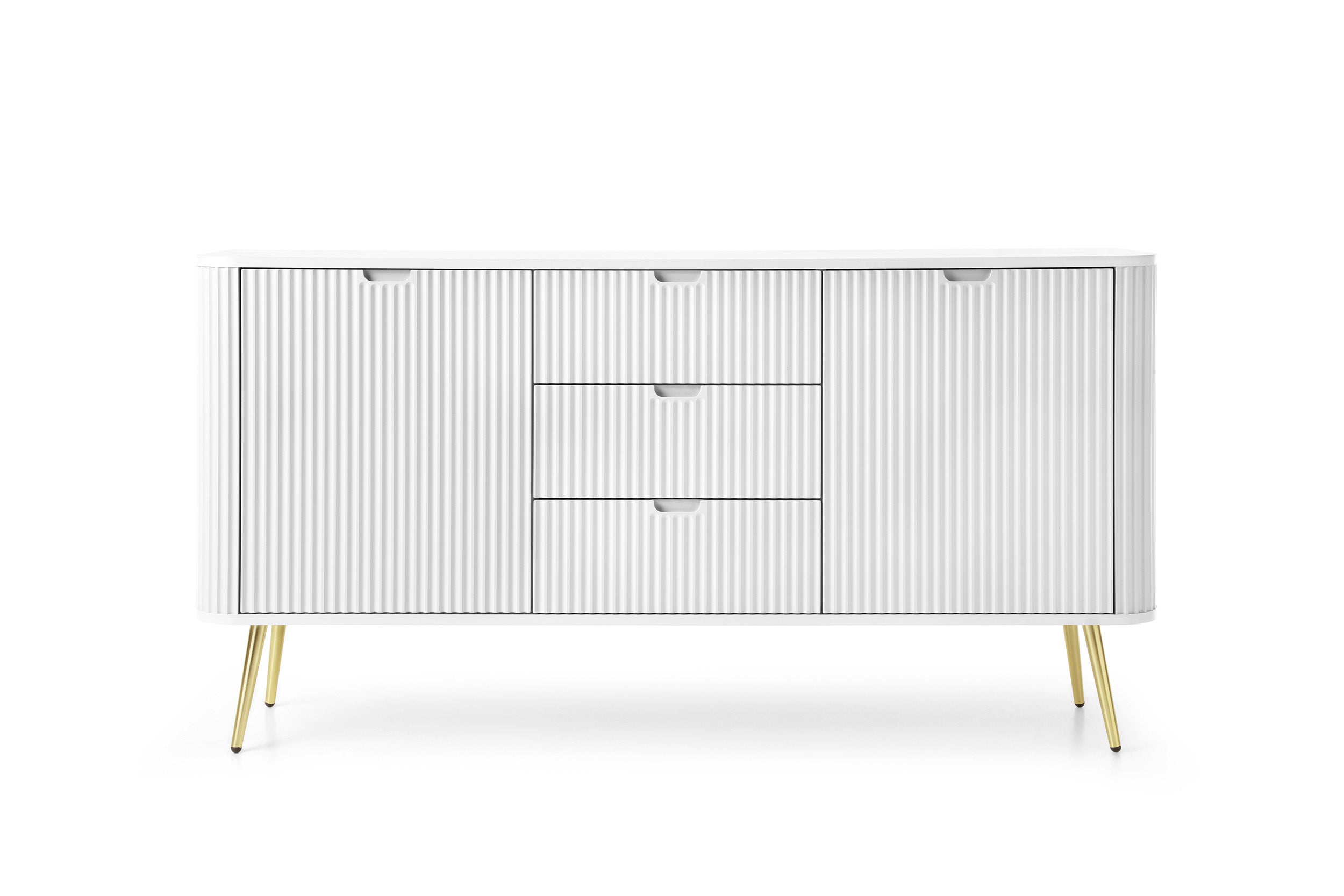 Komoda biała, nogi złote, 168 x 87 x 39 cm - 2