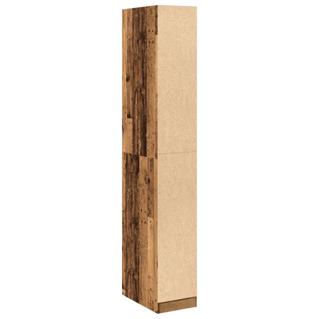 Garde-robe vieux bois 30x50x200 cm bois d'ingénierie - 6