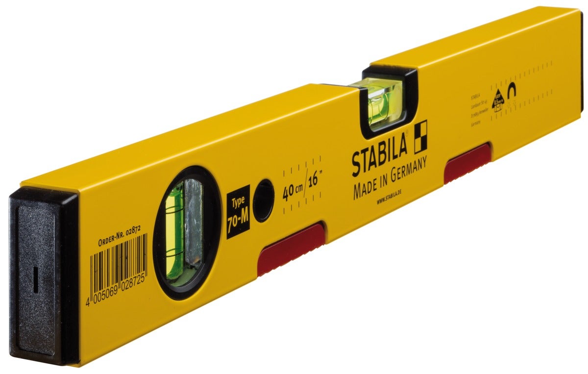 Poziomica bąbelkowa Stabila Type 70 M Aluminium Magnesy ziem rzadkich Dokładność ± 0,5 mm/m