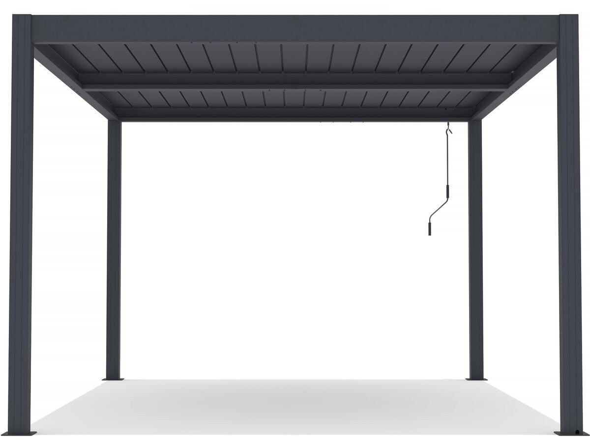 Pergola bioclimatique autoportante Gris en Aluminium 12 m² - 6