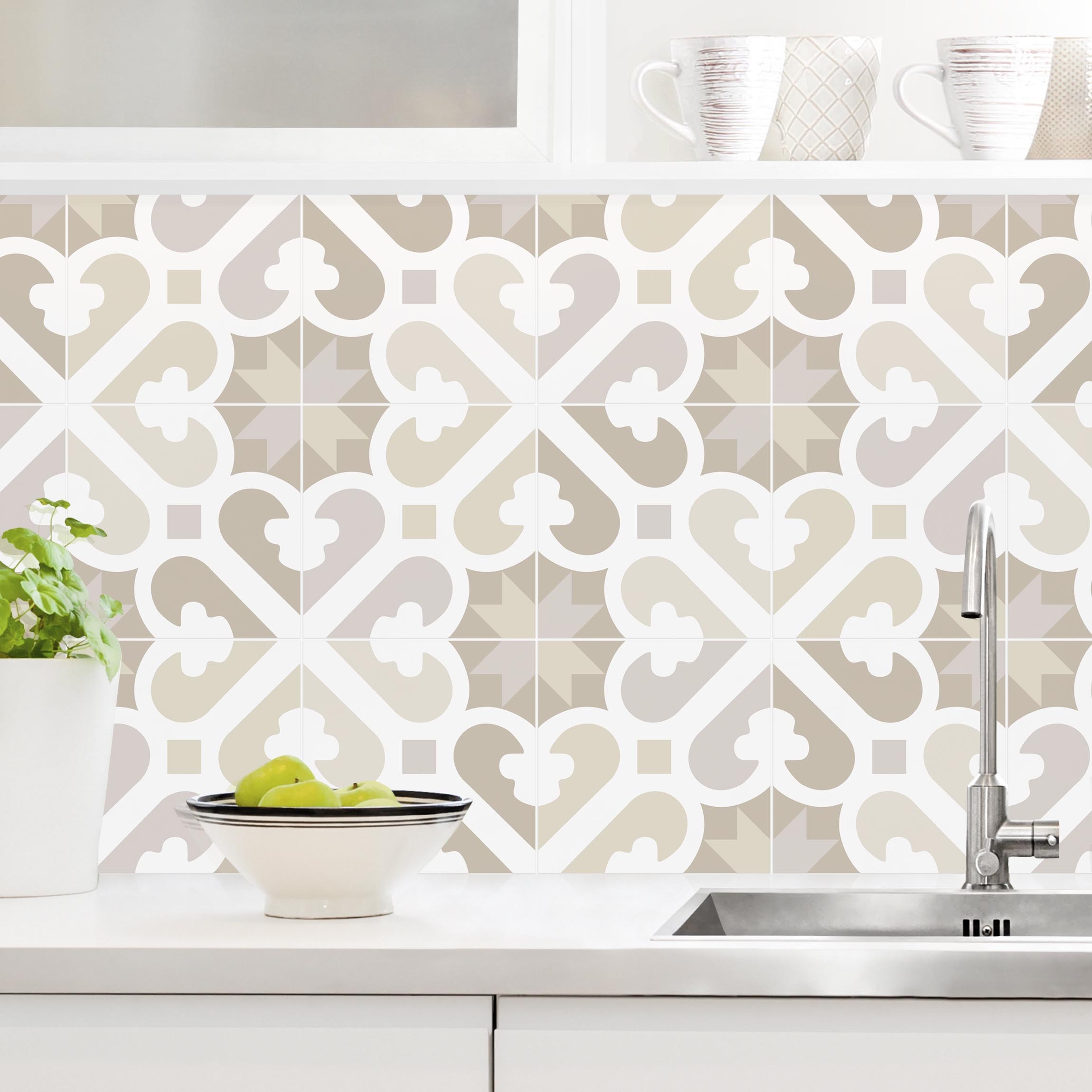 Salpicadero cocina adhesivo - geometrical tiles - eearth 50 x 70 cm