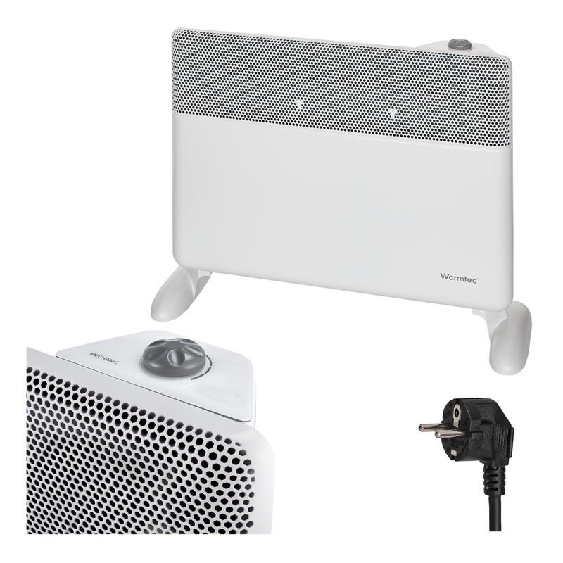 Grzejnik elektryczny konwektorowy energooszczędny 1500W termostat biały Warmtec EGB-15B