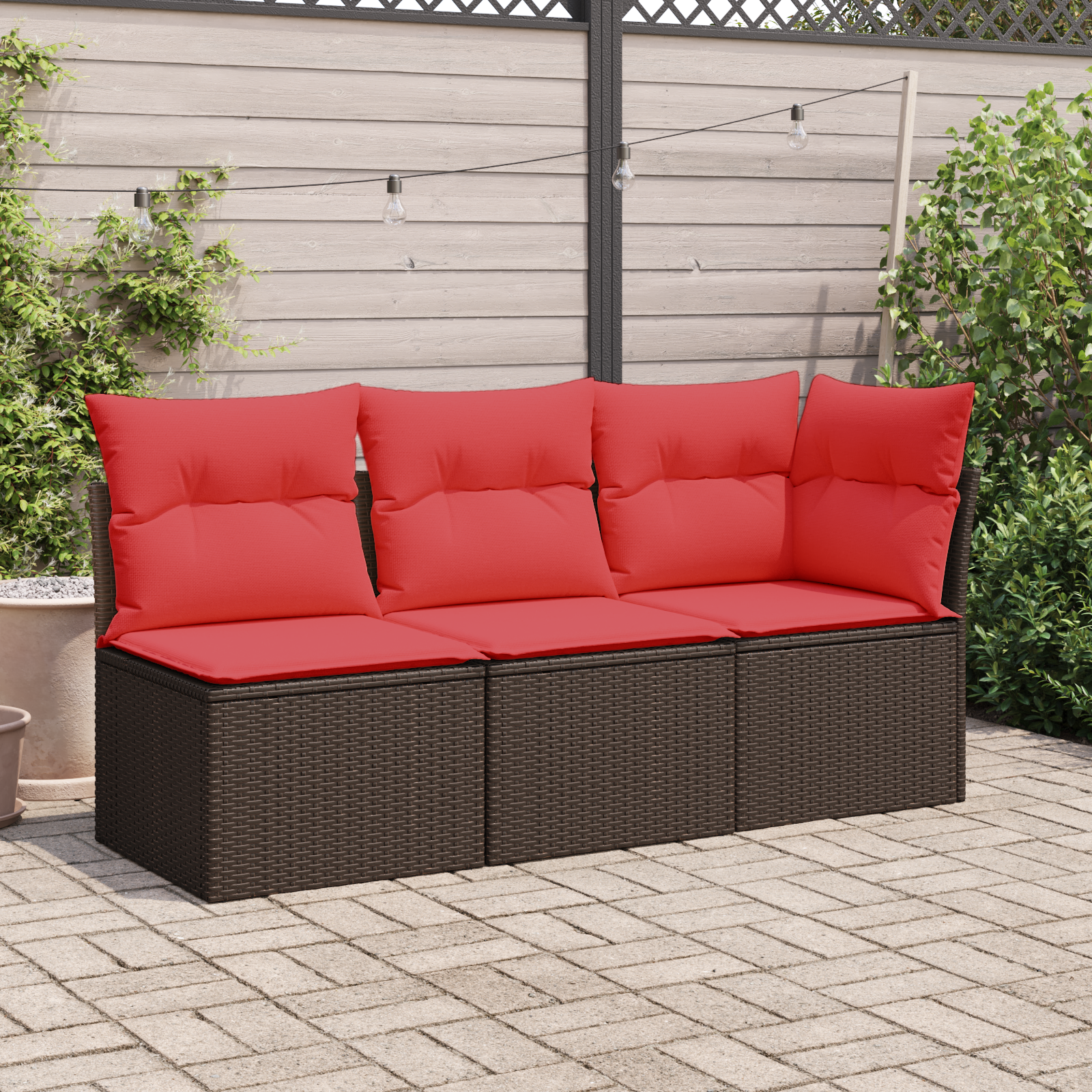 | Sofa Ogrodowa | z poduszką Brązowy 55 x 62 x 69 cm Polirattan vidaXL