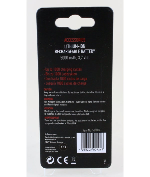 Batterie 3.7V 5Ah Li-Ion 26650 pour Lampe Torche LedLenser MT14 - 3