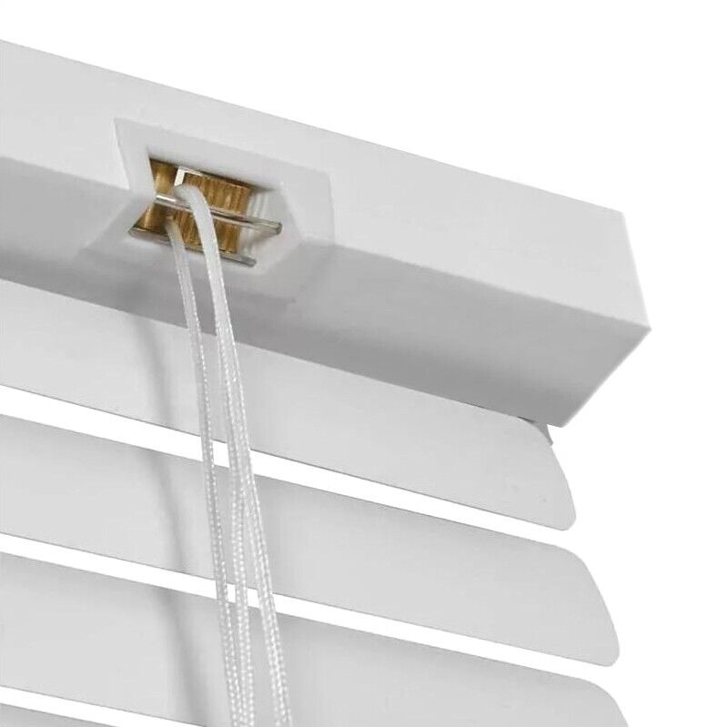 Estore Veneziano 180x180 Cm Alumínio Fixação De Parede Branco Ripas Basculantes 25 mm Guarda-sol - 2