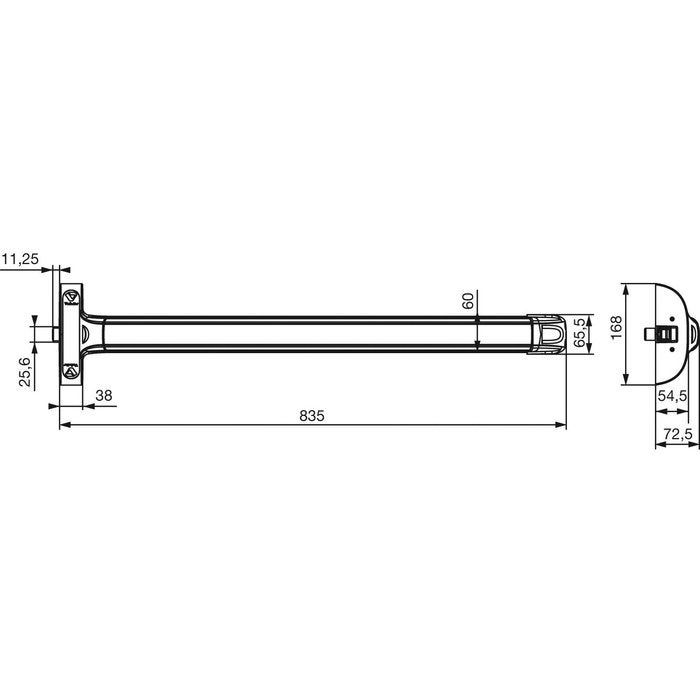 Serrure anti-panique 1900 Premium BM Push 1 point - Vachette - 2