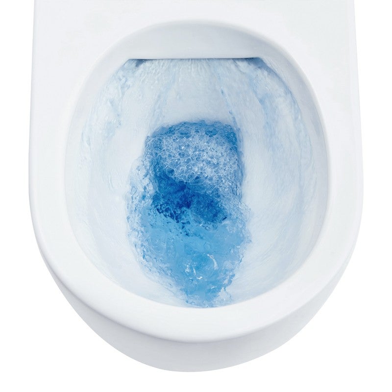 Cuvette Wc Suspendu Sans Bride Mezzo - 49 X 36 Cm - Abattant Declipsable Thermodur Avec Freins De Chute - 5