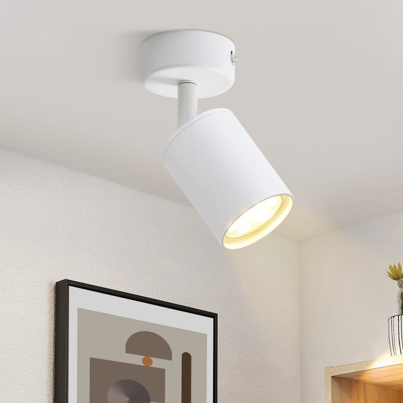 NETTLIFE Biały Reflektorowa LED GU10 Obrotowy 330° Regulowany Nowoczesny Przemysłowy Punktowy Światło Ścienne do Salonu Sypialni
