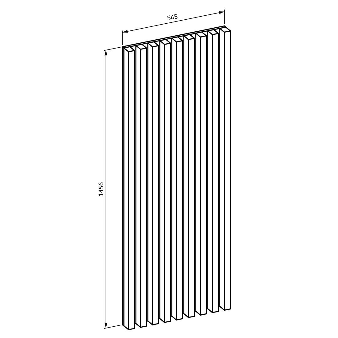 Painéis de parede verticais com aparência de carvalho sobre suporte de fundo preto fosco, coleção CLARA. - 2