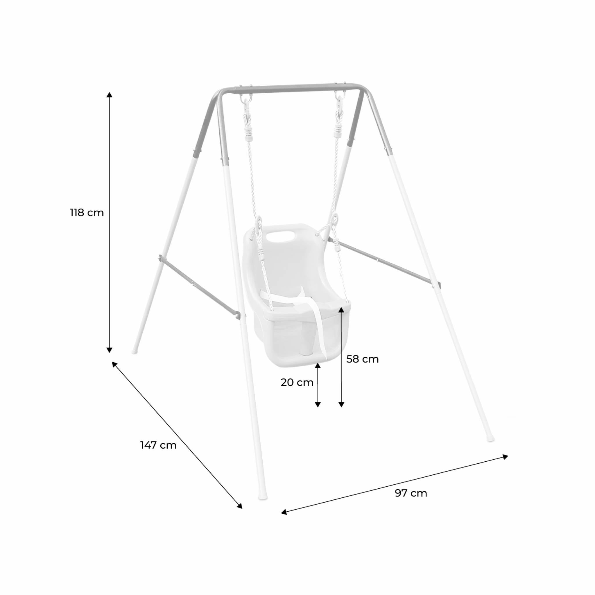 Portique balançoire pour bébé - Farou - 118cm de hauteur FAROU - 7