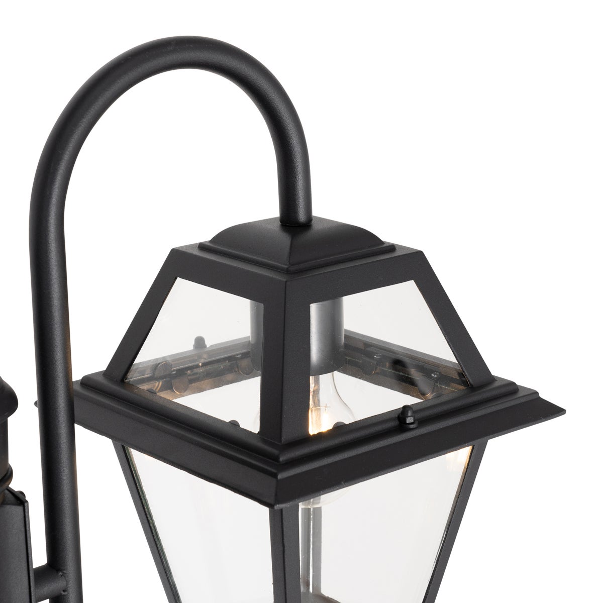 Lanterna da esterno classica nera 235 cm 2 luci IP44 - Berta - 6