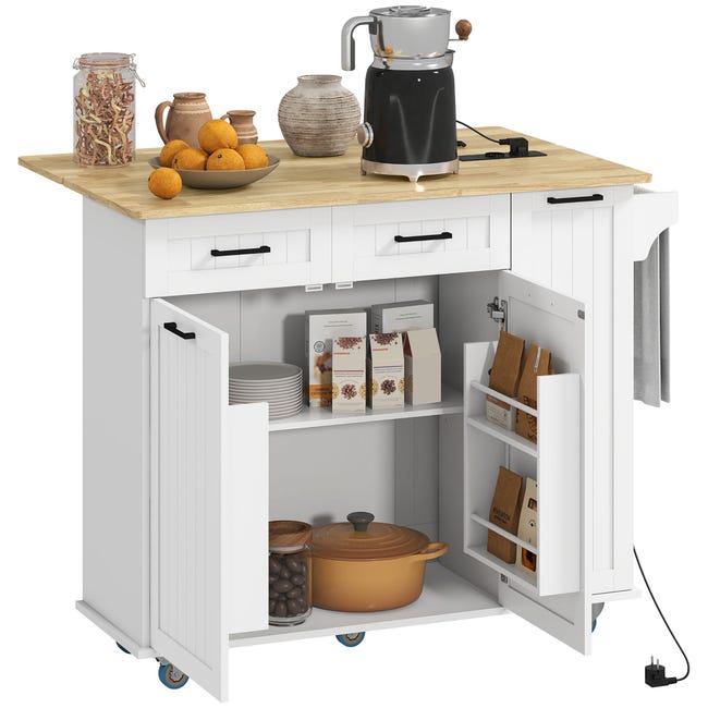 lot Central Cuisine Mobile Avec Prise De Courant Et Port USB Tablette lot-central-cuisine-mobile-avec-prise-de-courant-et-port-usb-tablette