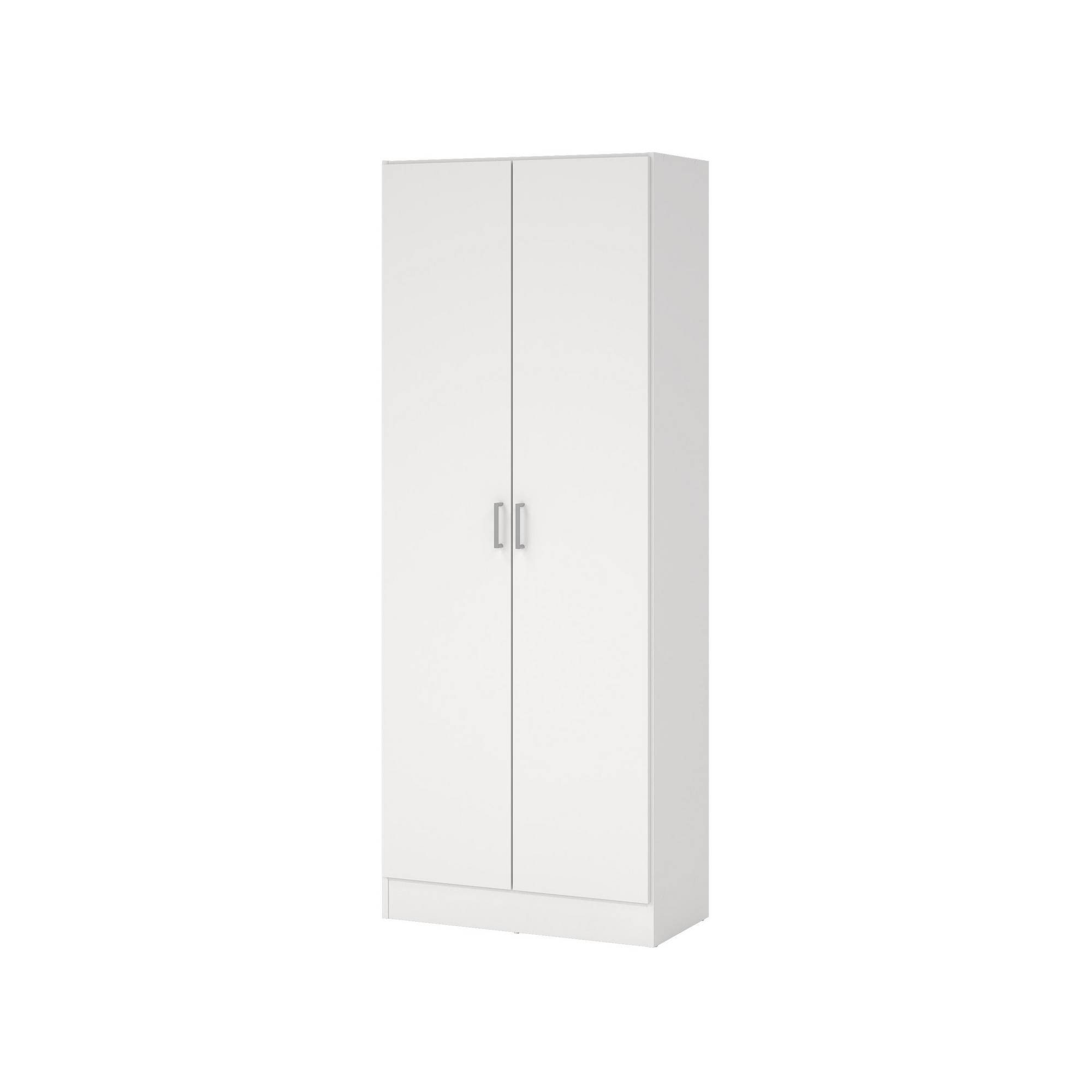 Armoire polyvalente à 2 portes Abadubidu, Armoire à balais, Étagère à chaussures avec étagères, Armoire à chaussures, cm73x37h180 cm, Blanc - 8