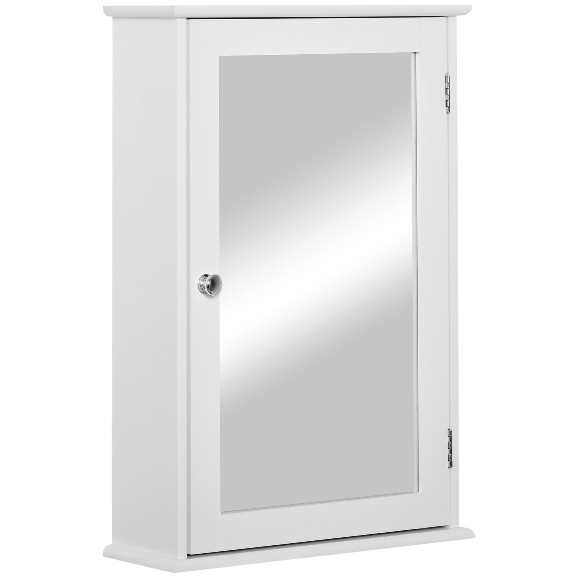 Bathroom mirror cabinet with 1 storage shelf 41x14x60 cm white