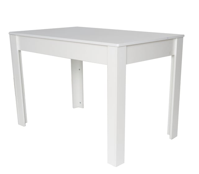 DUPI Mesa Comedor Aitana con Estructura y Tapa Superior de Madera (Blanco, 110x70)