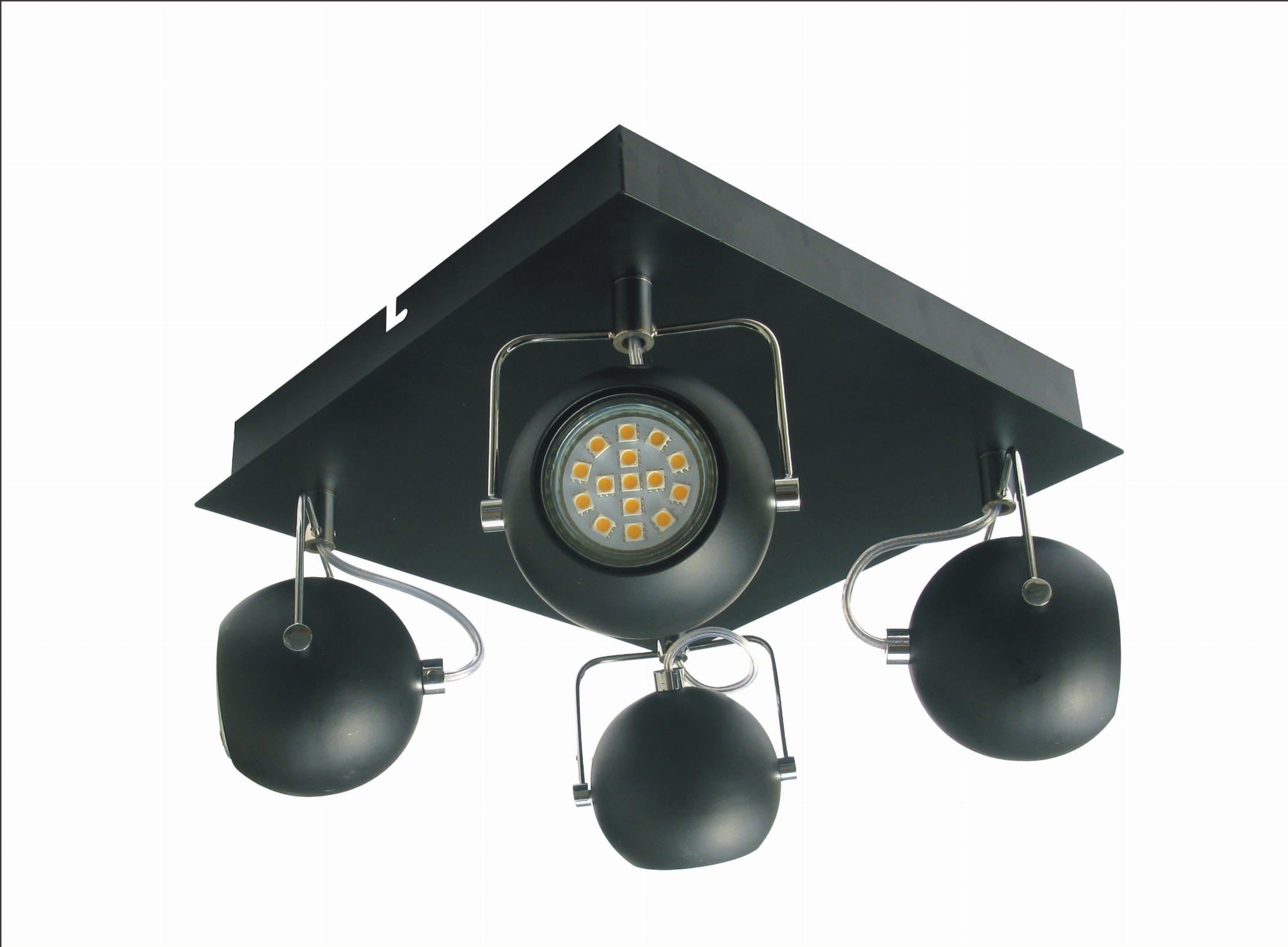 Lampa sufitowa wisząca Tony czarna 4xGU10x3W wym: 25 x 25 cm metal Candellux