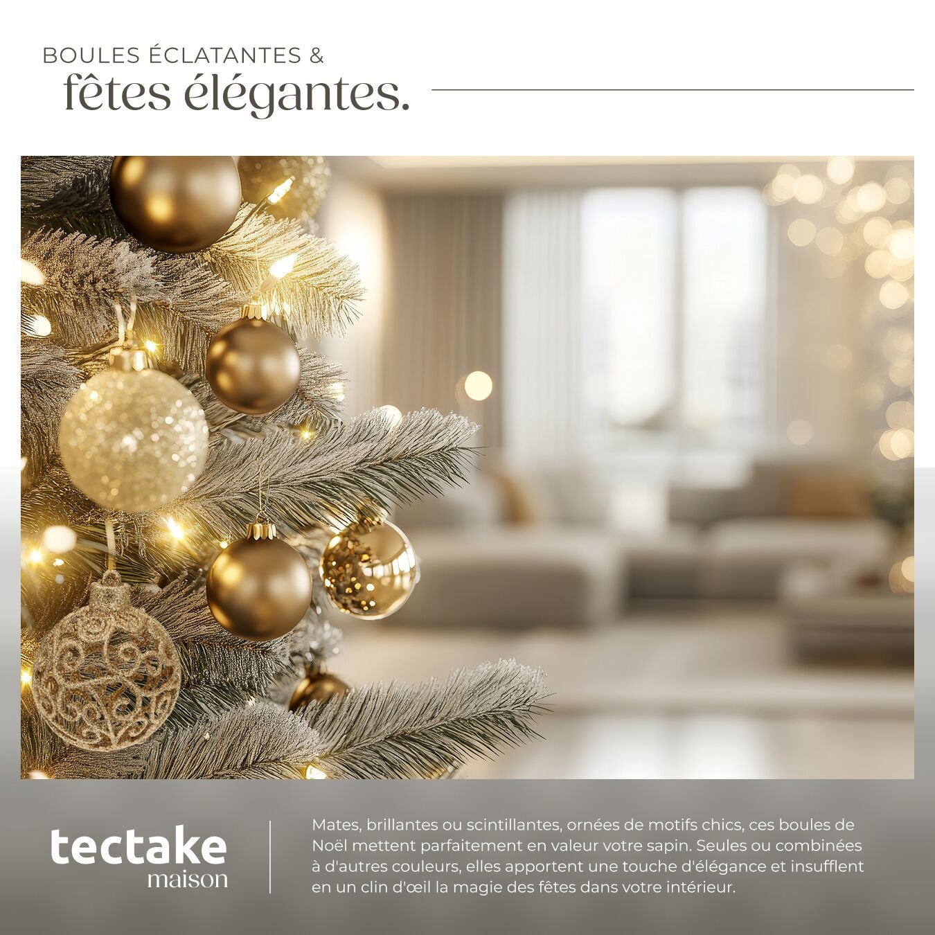 Lot de 100 boules de Noël en plastique mates, brillantes ou pailletées de 3, 4 ou 6 cm de diamètre TECTAKE - 7