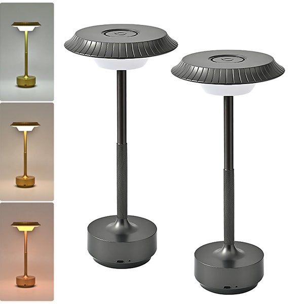 2X Lampka Nocna Grzybek Dotykowa - 3 Tryby Światła (3000K-6000K) - Bezprzewodowa Lampka Stołowa - Współczesna Dekoracja Świetlna