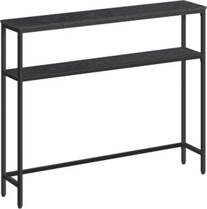 Tavolo Consolle Nero Vetro Temperato 200cm - Moderno Per Ingresso E Soggiorno