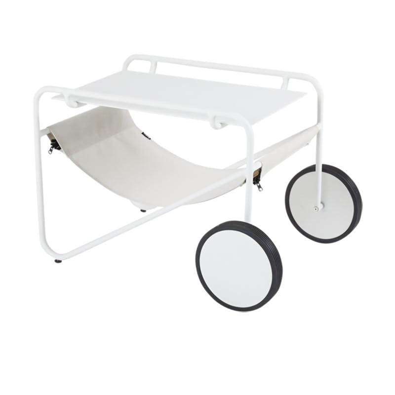 Table d'appoint d'extérieur rectangulaire en Aluminium Blanc - 2