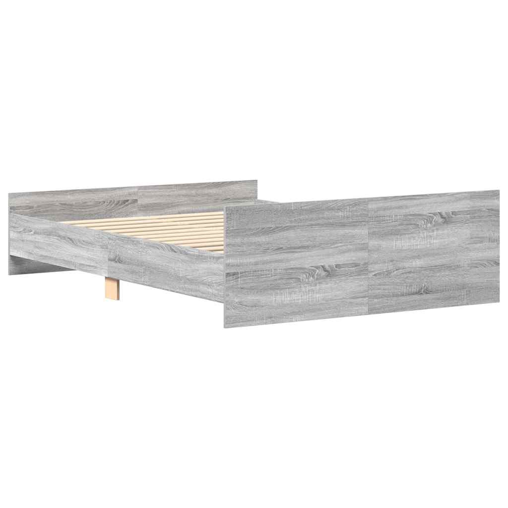 Cadre de lit sans matelas, gris, 140 × 200 cm - 6