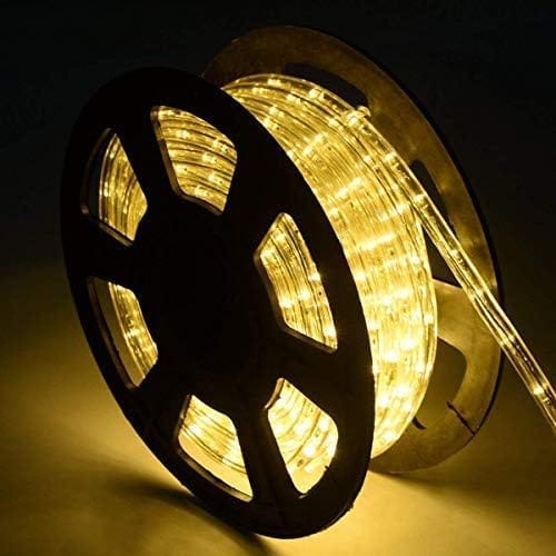 30M Tube Lumineux Extérieur LED Guirlande Lumineuse Décoration Beige - 7