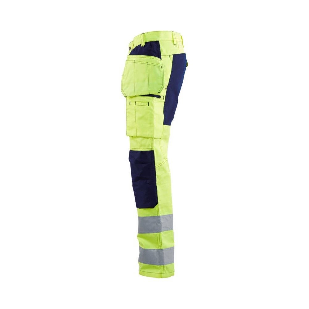 Pantalon artisan haute visibilité Blaklader EN 20471, Classe 2 +STRETCH Jaune / Marine 58 - 4
