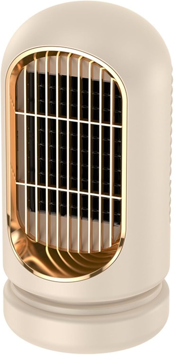 Przenośny elektryczny grzejnik pokojowy – Mały przenośny elektryczny grzejnik – Ceramiczny grzejnik PTC – Do biura, domu, sypialni – Khaki