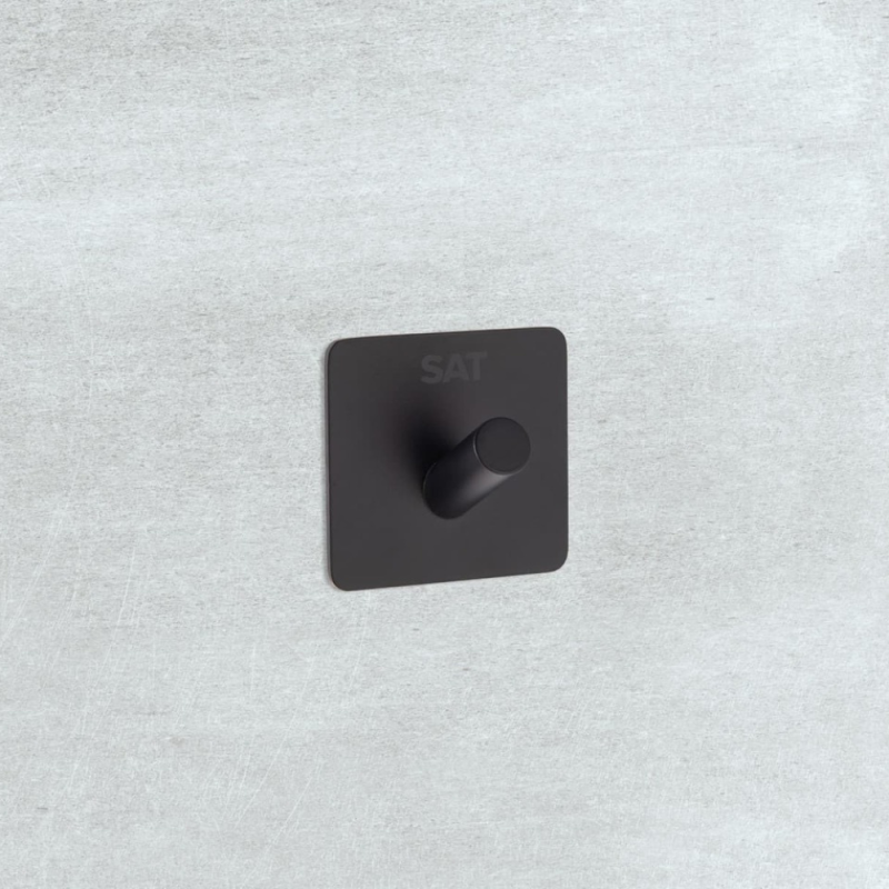 Swiss Aqua Technologies Gancio a parete adesivo in acciaio inox, nero opaco (HACEKNALEP1HMC) - 3