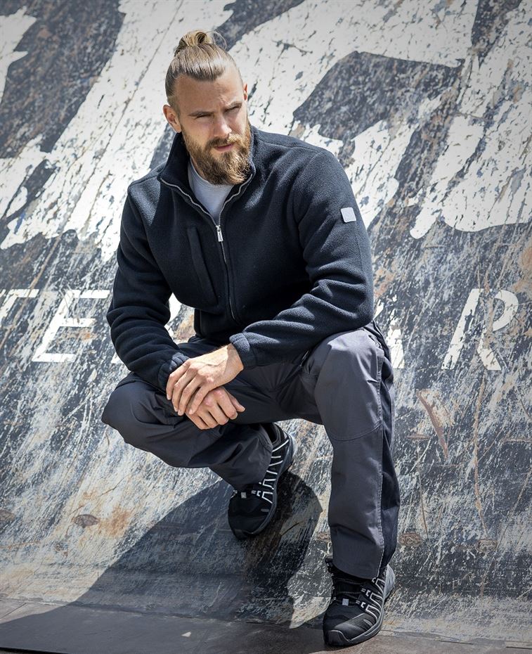 Sweat Court En Polaire Sable Clair À Liserés | Athleisure | PLT FR