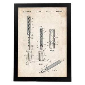 Poster Di Brevetto Aperto. Perdita Con Vecchio Design Di Brevetto. Frame Di Legno Trasparente A4 | Leroy Merlin