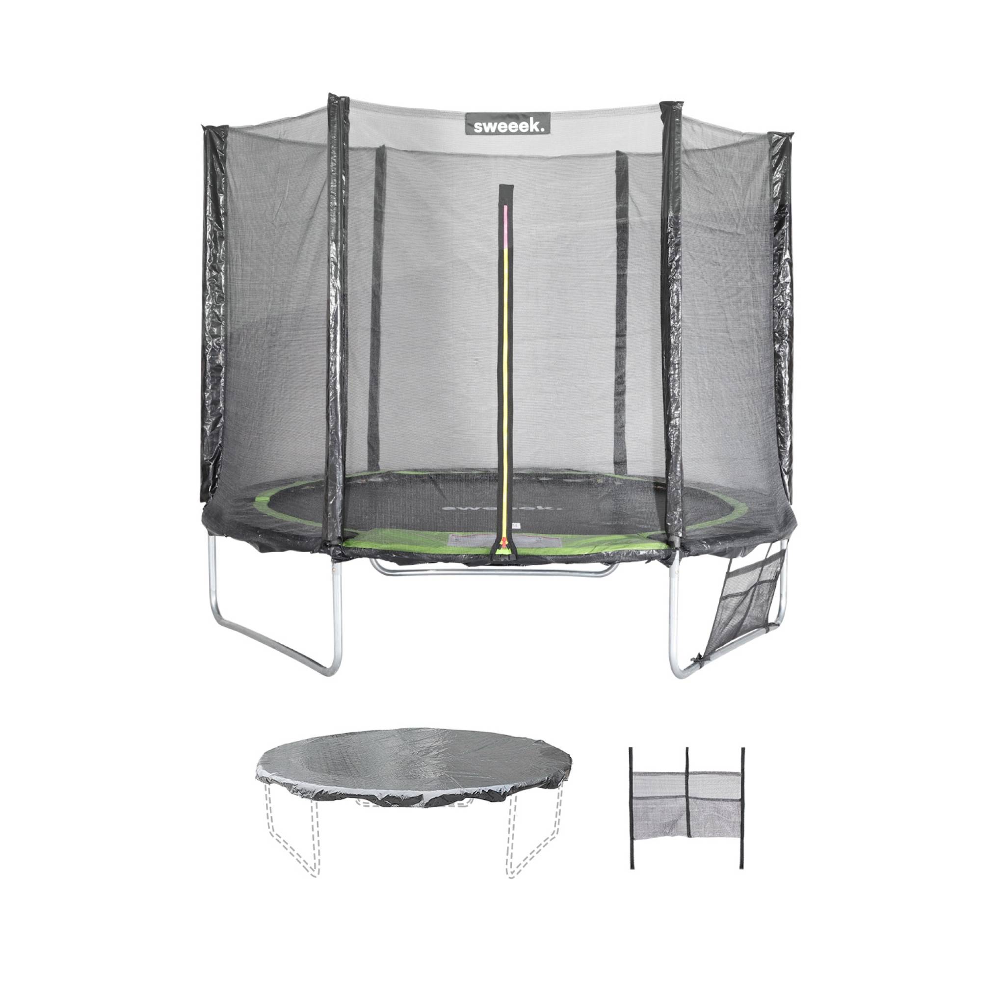 Trampoline Jardin Alice's Garden 250 Cm - Filet De Protection Inclus, Bâche, Kit Ancrage - Pour Enfants 3-12 Ans (max 50 Kg)