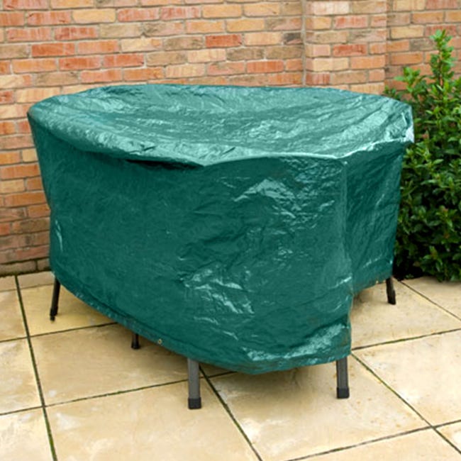 Copertura Tavolo Giardino Rotonda 140x70cm - Oxford 600D Impermeabile, Anti-UV, Con Fibbie - Foto 12