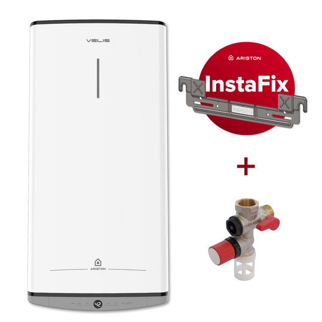 Chauffe-eau électrique Plat Multiposition Intelligent ARISTON Velis Dune 80L - Kit d'installation Inclus