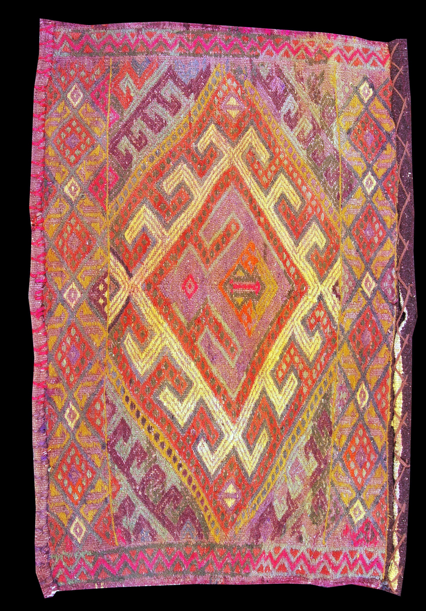 Oryginalny ręcznie tkany kilim/dywan z certyfikatem autentyczności 102x65 cm GALLERIAFARAH1970